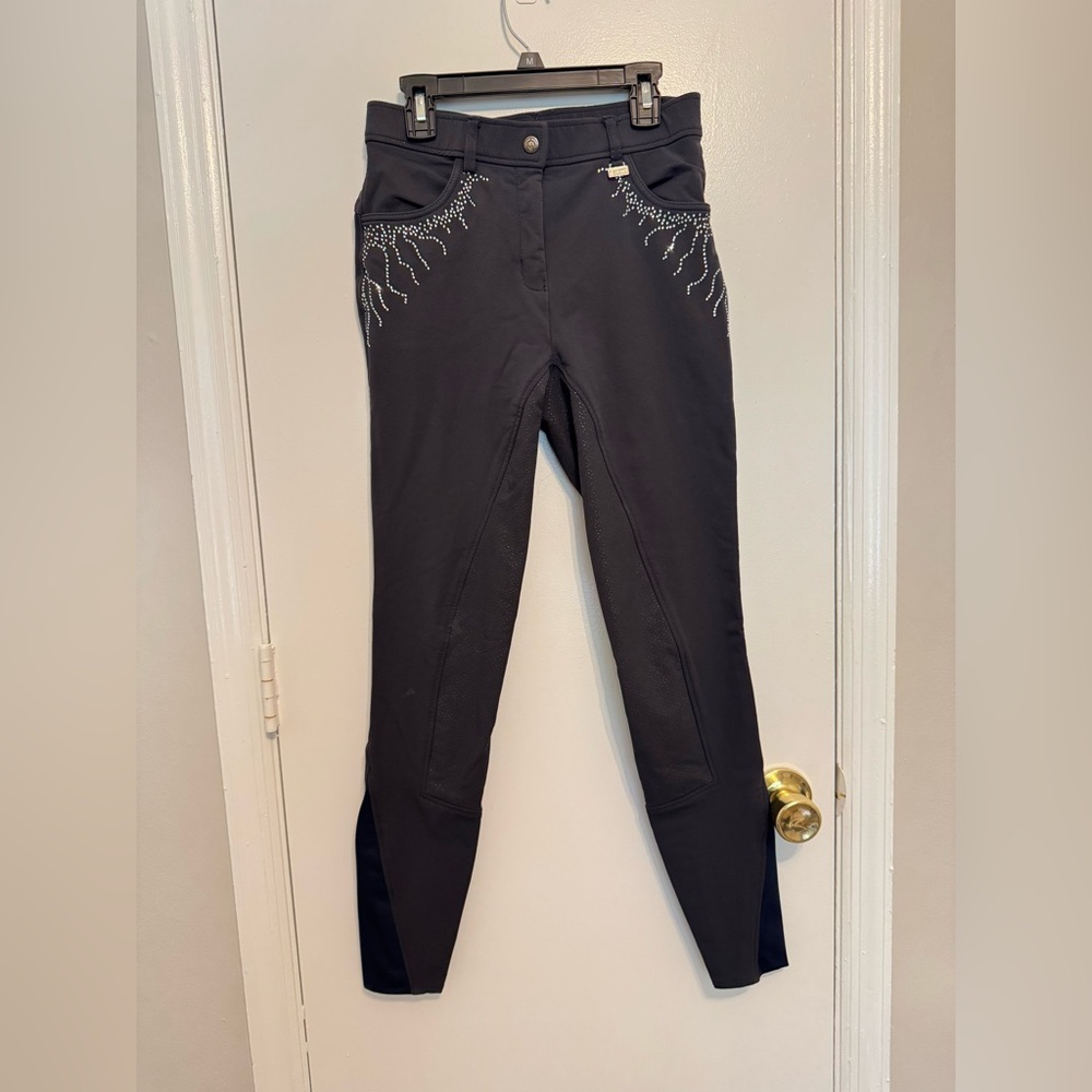 Montar Femke Yati Crystal Lians Grip Breeches Grey Size 36